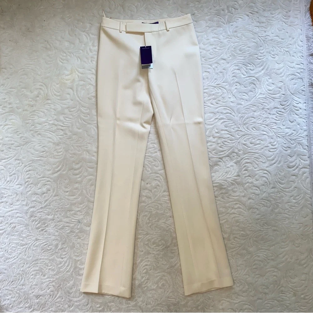 Ralph Lauren Purple Label Cream Trouser Pants - Picture 3 of 5